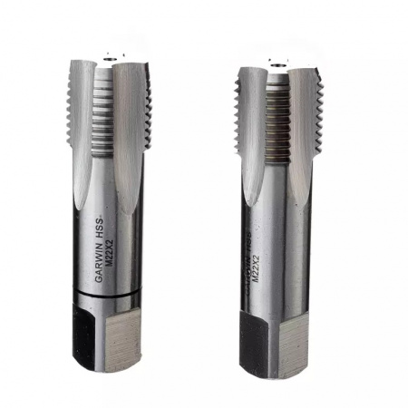 GARWIN INDUSTRIAL Метчики ручные Mf22x2.0, DIN 2181, HSS, 6H, комплект из 2 штук