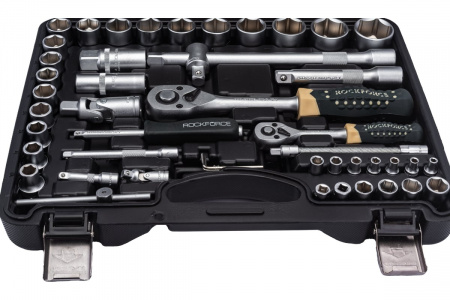ROCKFORCE Набор торцевых головок и вставок RF-4941-5: 1/2" & 1/4" DR 6-гранных 94 пр.