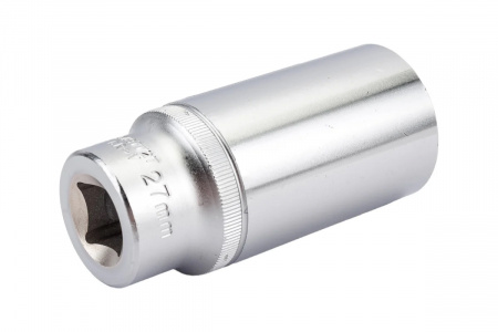 FORCE Головка торцевая 27 мм 1/2" 12-гранная глубокая L77 мм 