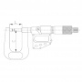 ASIMETO Микрометр для измерения листового металла цифровой IP65 0,001 мм, 0-25 мм, H=150мм, тип B