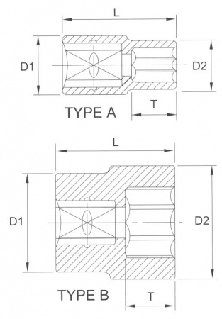 Licota Головка торцевая 6гр. 3/8" 23мм