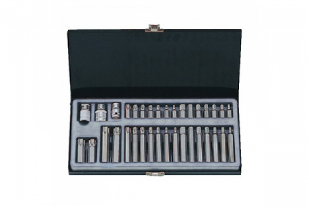 FORCE Набор вставок MIX 1/2"DR-3/8"DR (TORX, Spline) 42 пр.