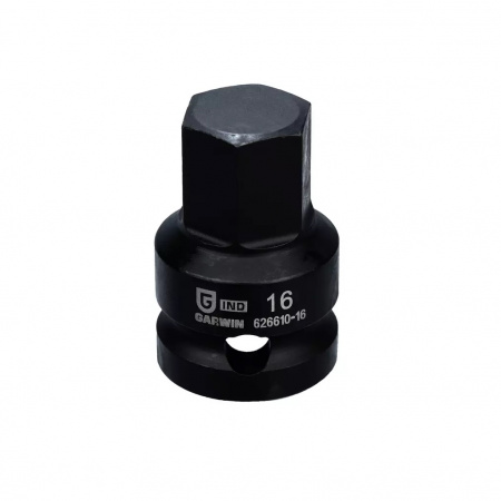 GARWIN INDUSTRIAL Головка торцевая ударная 1/2" (12,7 мм), HEX наружный, H16, длина 38 мм