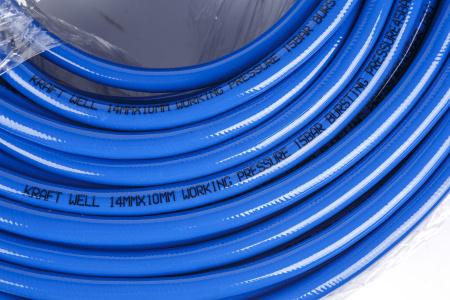 KraftWell Шланг воздушный гибридный PVC D10х14 мм, (на отрез по 1 метру)