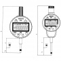 ASIMETO Измерительная головка цифровая IP65 0,001 мм, 0-25 мм / 0-1"