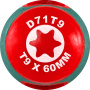JONNESWAY Отвертка стержневая TORX ANTI-SLIP GRIP, T9x60
