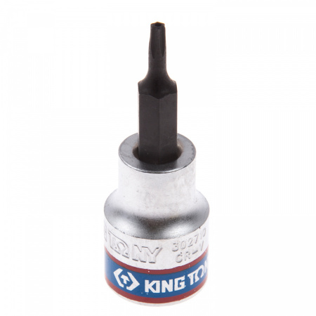 KING TONY Насадка (бита) торцевая 3/8", TORX, T10, L = 50 мм, с отверстием