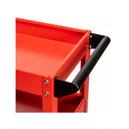 RUNTEC Тележка с тремя открытыми полками, красный RAL 3020, 800x385x830 мм