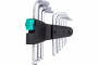 WERA 950/9 PKS Hex-Plus 3 Набор Г-образных ключей, хром, с шаром, 9 пр., 1.5/2/2.5/3/4/5/6/8/10 мм