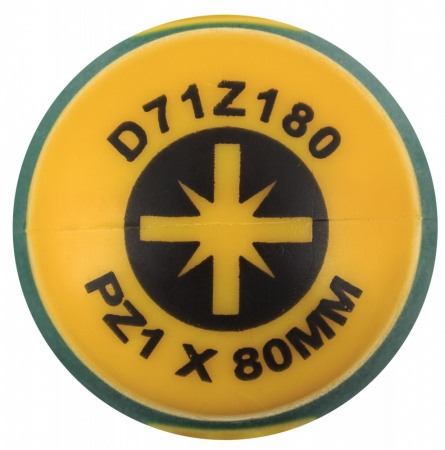 JONNESWAY Отвертка стержневая POZIDRIV ANTI-SLIP GRIP, PZ1x80