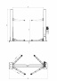 KraftWell Подъемник двухстоечный г/п 4000 кг. электрогидравлический, цвет черный