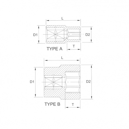 Licota Головка торцевая 6гр. 1/2" 9мм