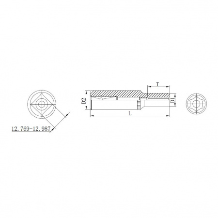 Thorvik Головка торцевая глубокая 3/8" DR, 16 мм