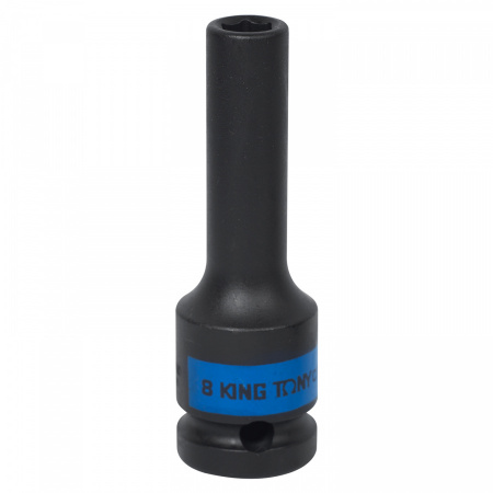 KING TONY Головка торцевая ударная глубокая шестигранная 1/2", 8 мм