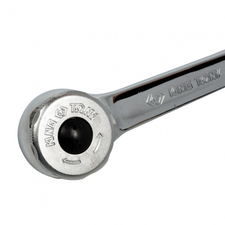 KING TONY Трещотка 1/2", 250 мм, 72 зубца, дисковый механизм, с кнопкой 4756-10G
