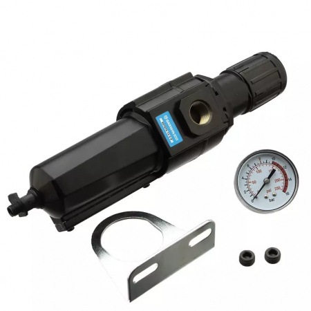 GARWIN INDUSTRIAL Фильтр для воздуха с регулятором давления 1/2"(5 микрон) усилен - макс.давл 16 бар