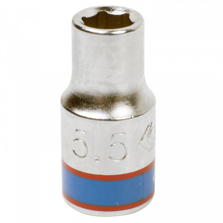 KING TONY Головка торцевая стандартная шестигранная 1/4", 5,5 мм