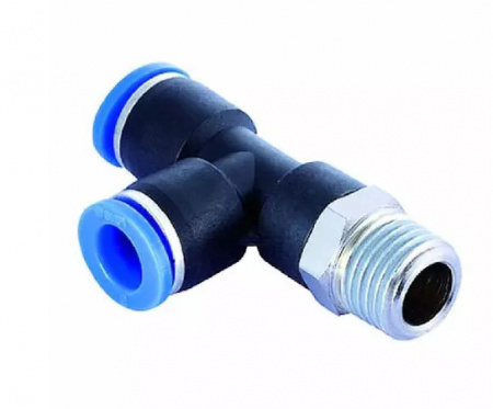 GARWIN PRO Фитинг цанговый Т-тройник М1/4" 4 мм, с уплотнением, пластм. корпус