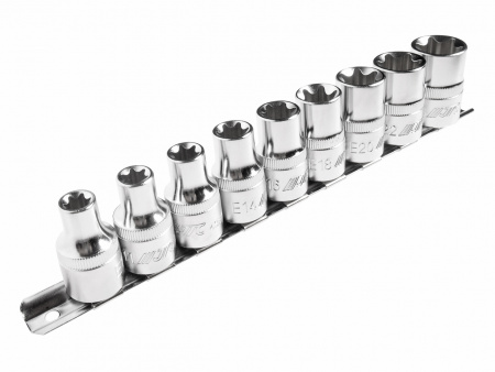 JTC Набор головок торцевых 1/2" TORX Е10-Е24 9 предметов 