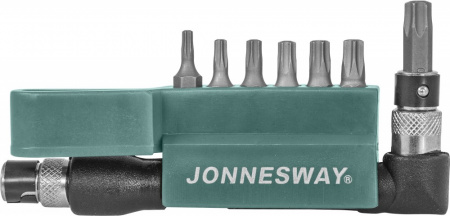 JONNESWAY Комплект вставок-бит 1/4"DR TORX®, T10-T40, c Г-образным приводом, 8 предметов
