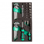 GARWIN PRO Набор отверток, головок 1/4", Г-образных ключей HEX, TORX с отв., 21 пр. в ложементе EVA