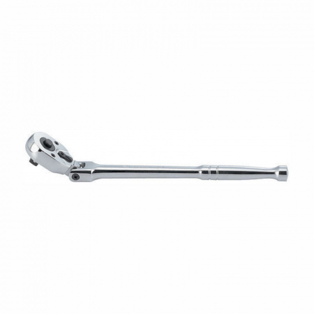 KING TONY Трещотка 3/8", 290 мм, 32 зубца, флажковая с кнопкой, шарнирная 3781-11P