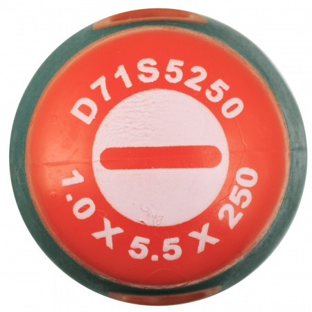 JONNESWAY Отвертка стержневая шлицевая ANTI-SLIP GRIP, SL5.5х250 мм