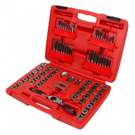 МАСТАК Набор метчиков и плашек SK-5 M3-M12, 1/8"-1/2", кейс, 75 предметов