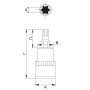 JTC Бита-головка 3/8" TORX T40х48 мм