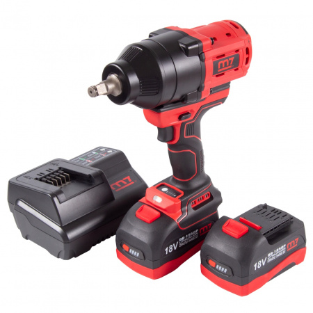 MIGHTY SEVEN Гайковерт ударный аккумуляторный бесщеточный 1/2", 1700 Нм, 18 В, 2*5.0 Ач, кейс