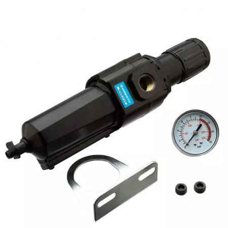 GARWIN INDUSTRIAL Фильтр для воздуха с регулятором давления 1/4"(5 микрон), усиленный, 16 бар