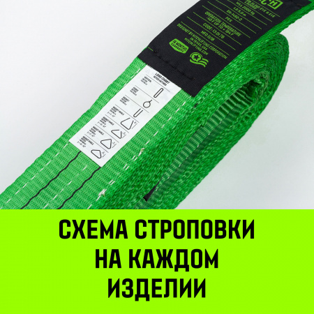 Строп грузоподъемный текстильный петлевой (СТП) HITCH LS2020, 2000 кг, 2.0 м