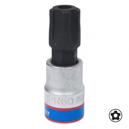 KING TONY Насадка (бита) торцевая 3/8", TORX PLUS (5-лучевой П-образной формы), IPR60, L = 50 мм 