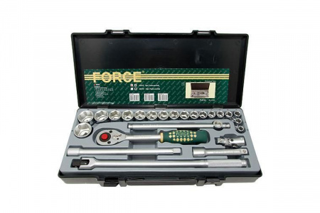 FORCE Набор торцевых головок 1/2 DR 12-гранных 5/16"—1-1/4", 24 пр.