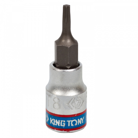 KING TONY Насадка (бита) торцевая 1/4", TORX T8, L = 37 мм