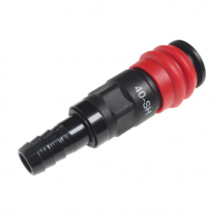 JTC Переходник для компрессора 1/2" (13,9 мм) быстросъемный композитный с клапаном "елочка" 
