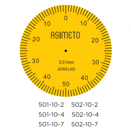 ASIMETO Индикатор рычажно-зубчатый 0,002 мм, горизонтальный 0,2 мм, 0-100-0, D32 в наборе