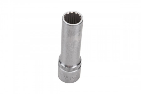 FORCE Головка торцевая 1/2", 12-гранная, глубокая, 12 мм, длина 77 мм
