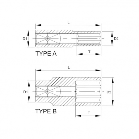 Licota Головка торцевая глубокая 1/2" (12,7 мм), 6-гранная, 26 мм, длина 77 мм