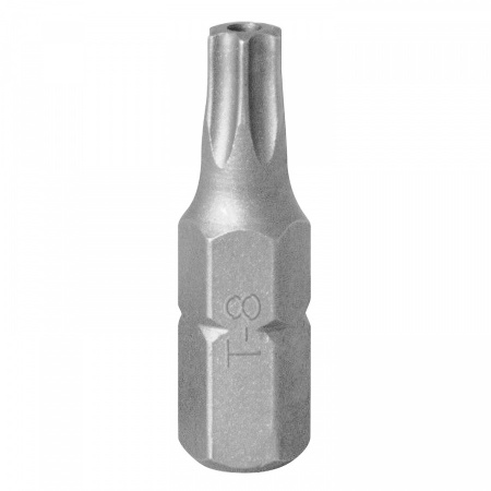 KING TONY Вставка (бита) торцевая 1/4", TORX, T8, L = 25, с отверстием
