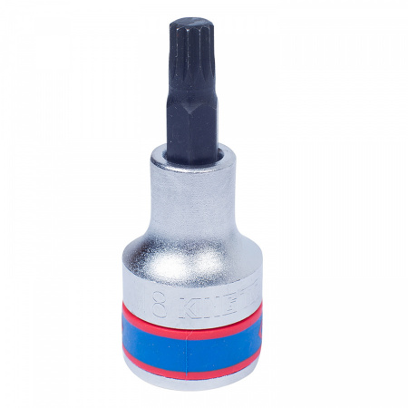 KING TONY Насадка (бита) торцевая 1/2", SPLINE, M08, L = 60 мм