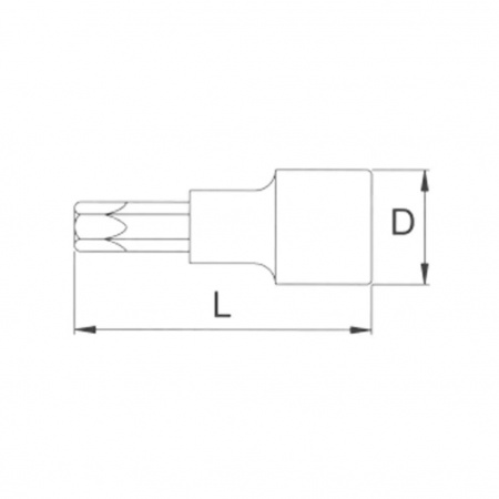 Licota Головка торцевая со вставкой 1/4", T8, 37 мм